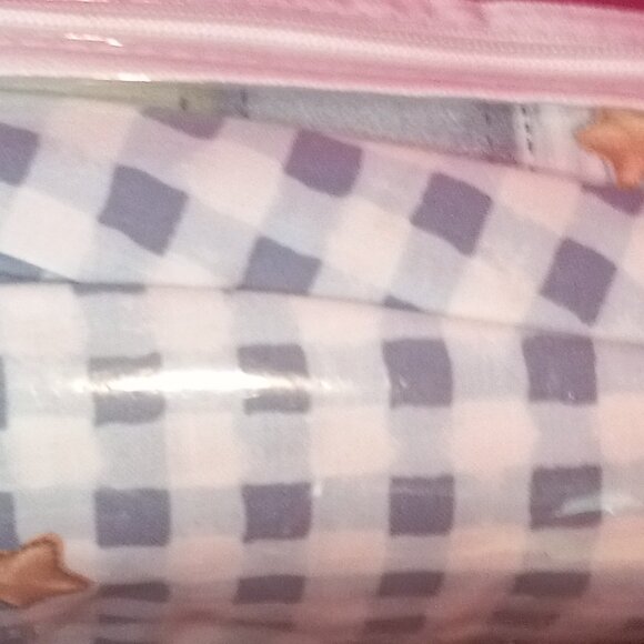 Blue Jean Teddy Nursery Baby 2 Piece Finishing Set Crib Ruffle, Pillow - Picture 9 of 9